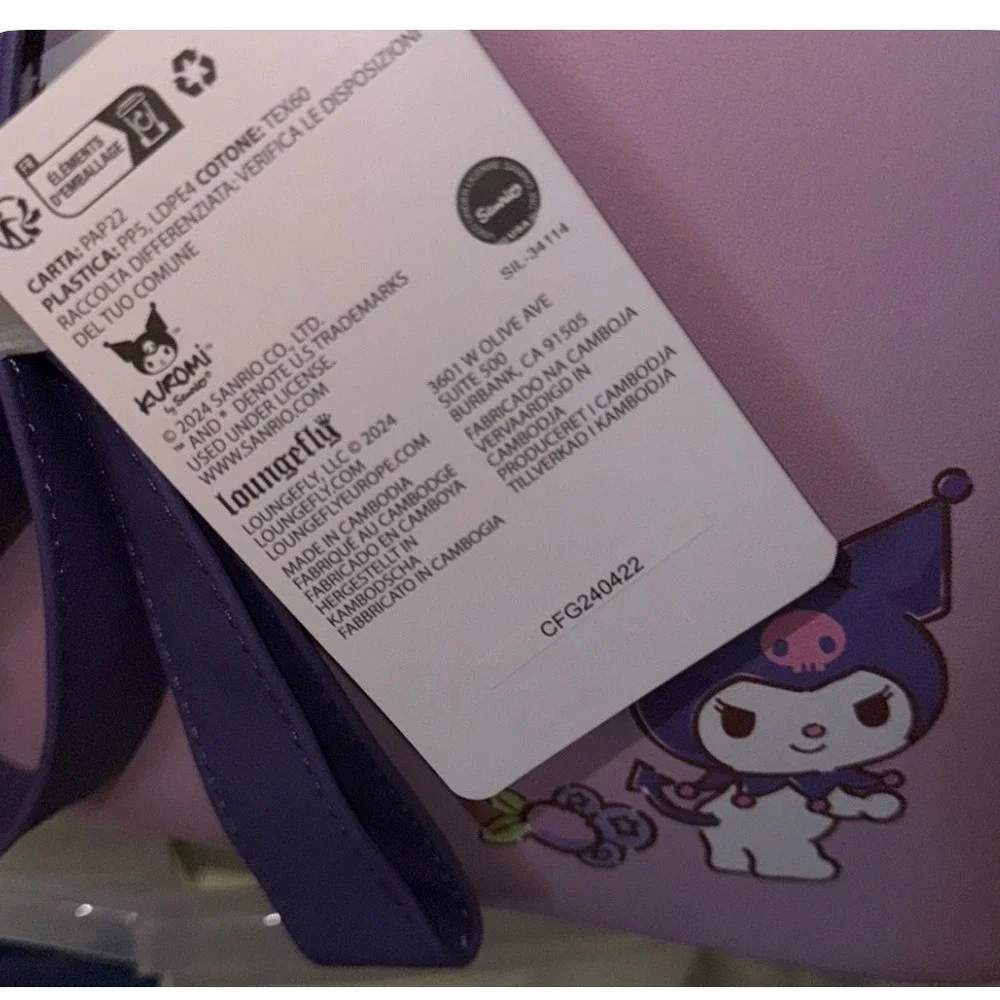 Sanrio Loungefly‎ Kuromi Blueberry Mini Backpack Purse Bag New with Tags